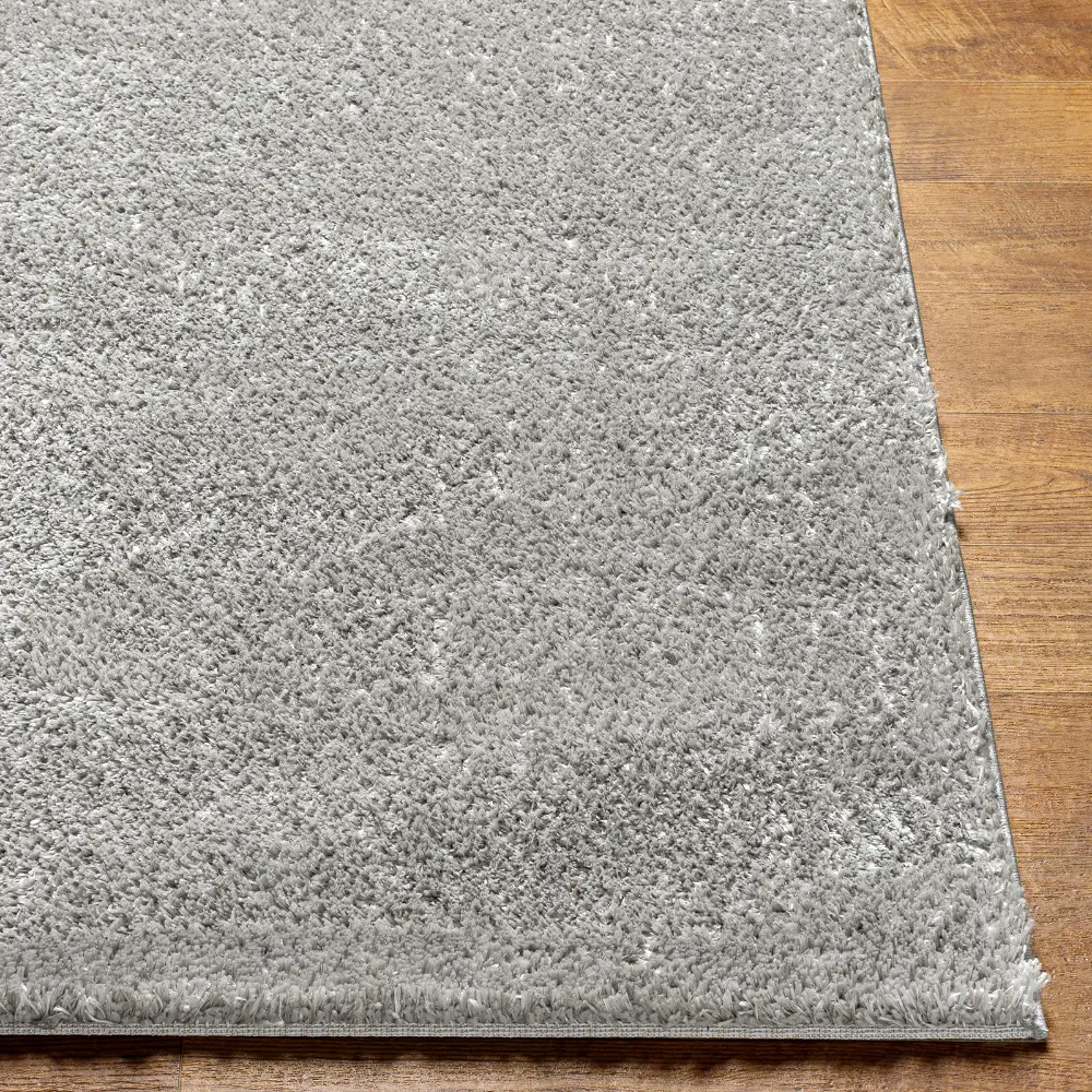 Claire Shaggy Solid Color Plush Pile Dark Grey Rug - Image 3