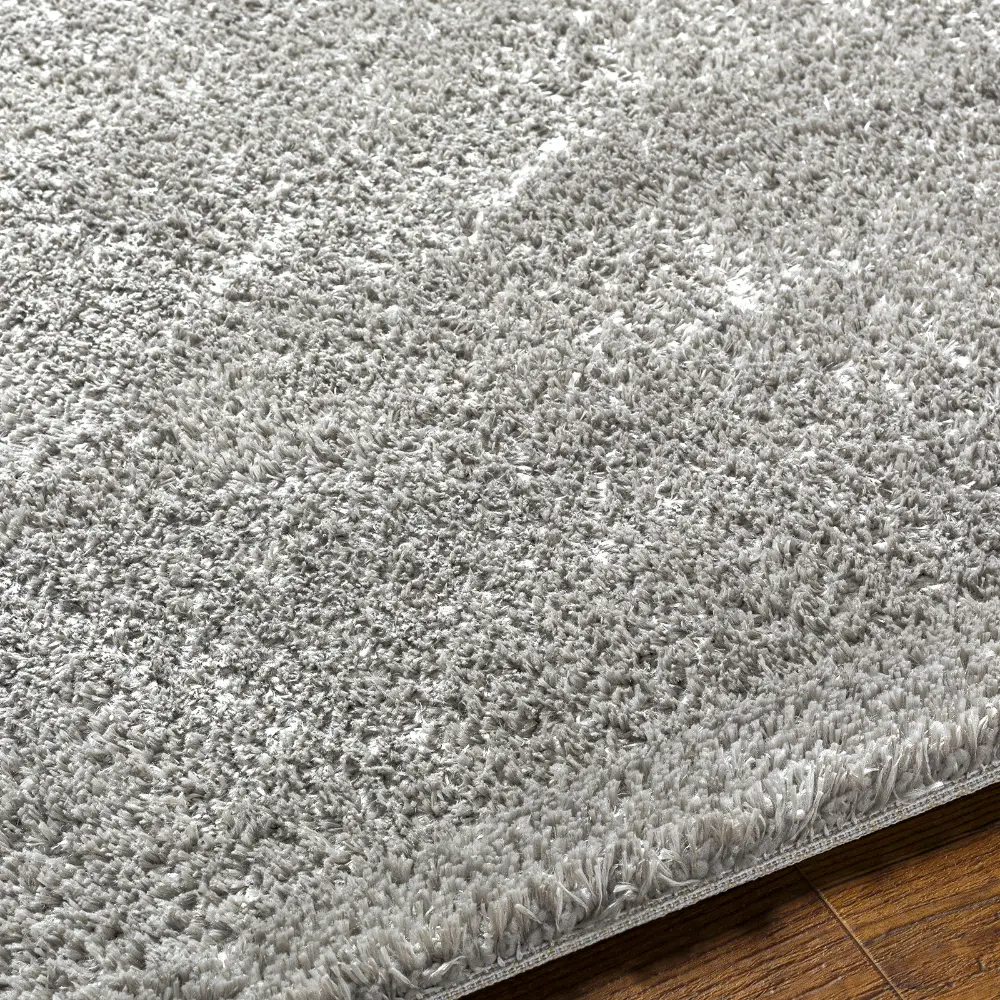 Claire Shaggy Solid Color Plush Pile Dark Grey Rug - Image 5