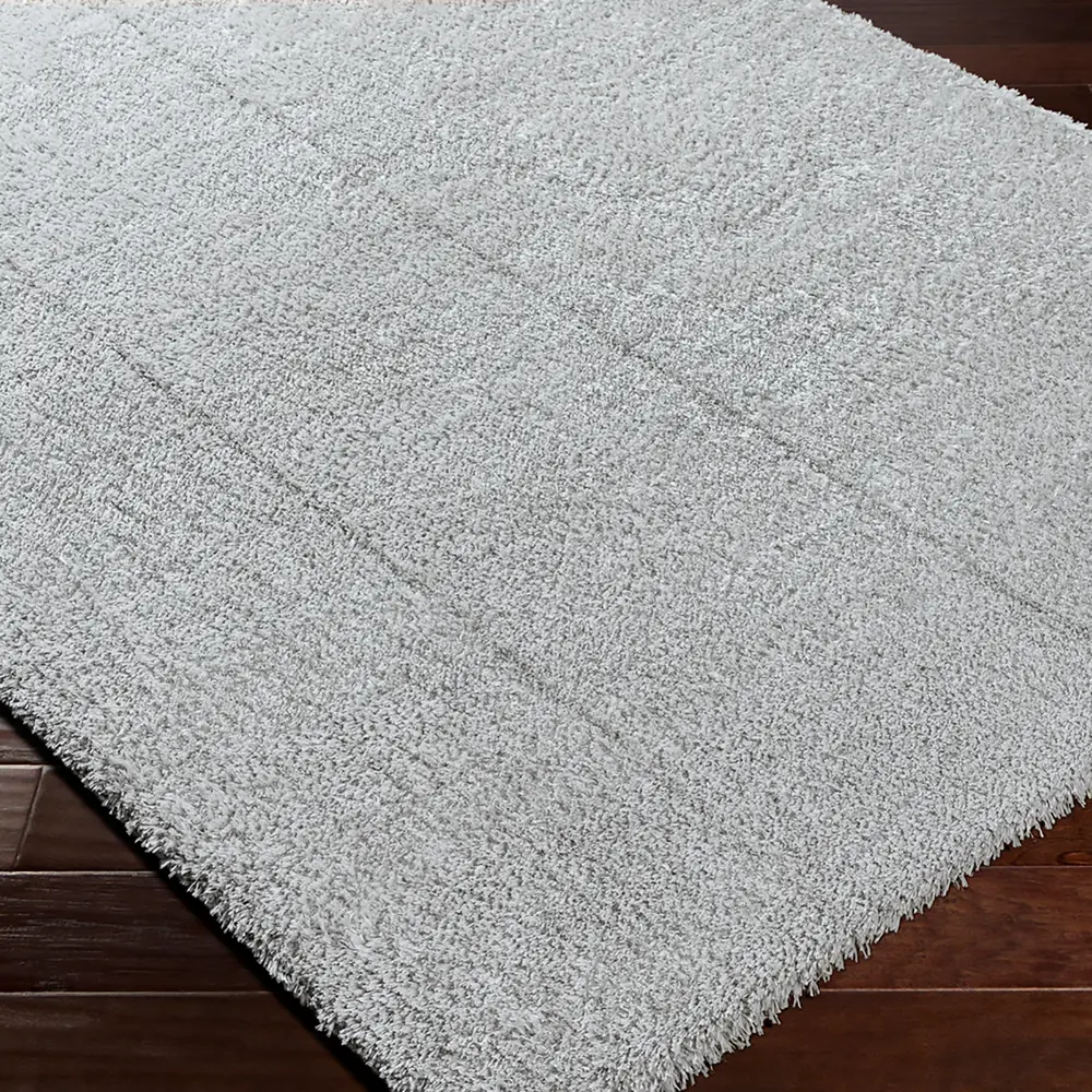 Claire Shaggy Solid Color Plush Pile Grey Rug - Image 3