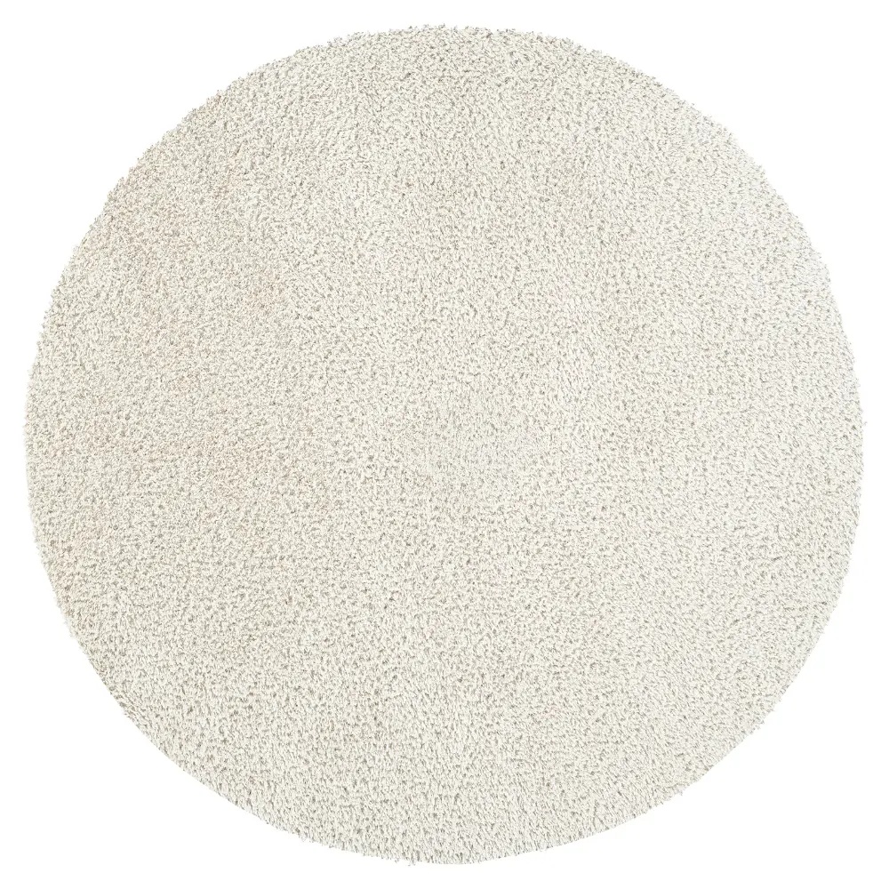 Claire Shaggy Solid Color Plush Pile Light Beige Rug - Image 7