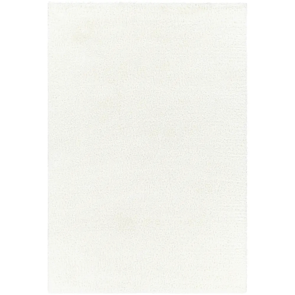 Claire Shaggy Solid Color Plush Pile Off-White Rug - Image 4