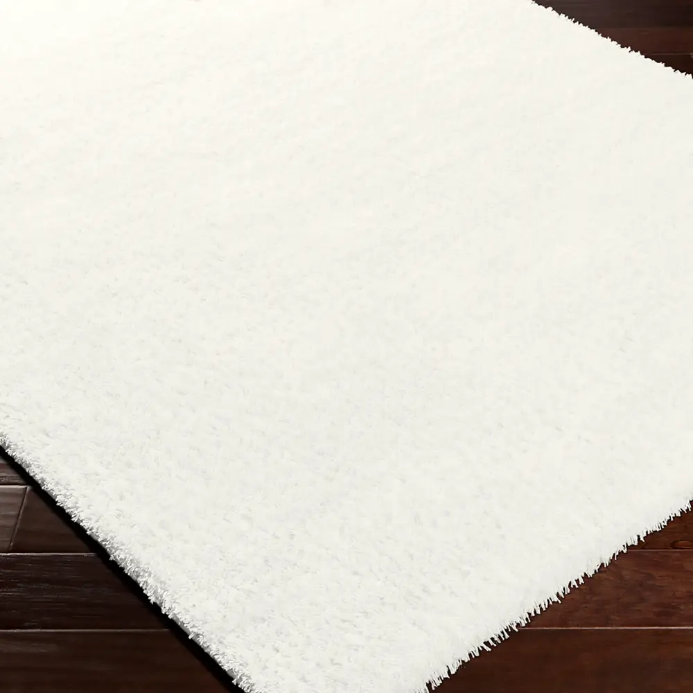 Claire Shaggy Solid Color Plush Pile Off-White Rug - Image 5