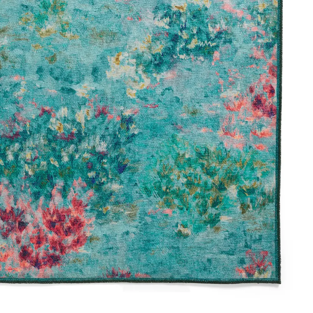 Clarke & Clarke Fiore Rose Teal Washable - Image 4