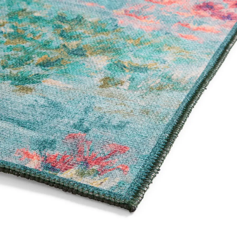 Clarke & Clarke Fiore Rose Teal Washable - Image 5