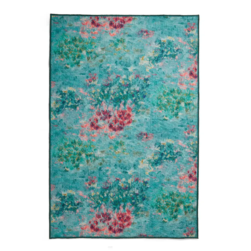 Clarke & Clarke Fiore Rose Teal Washable - Image 8