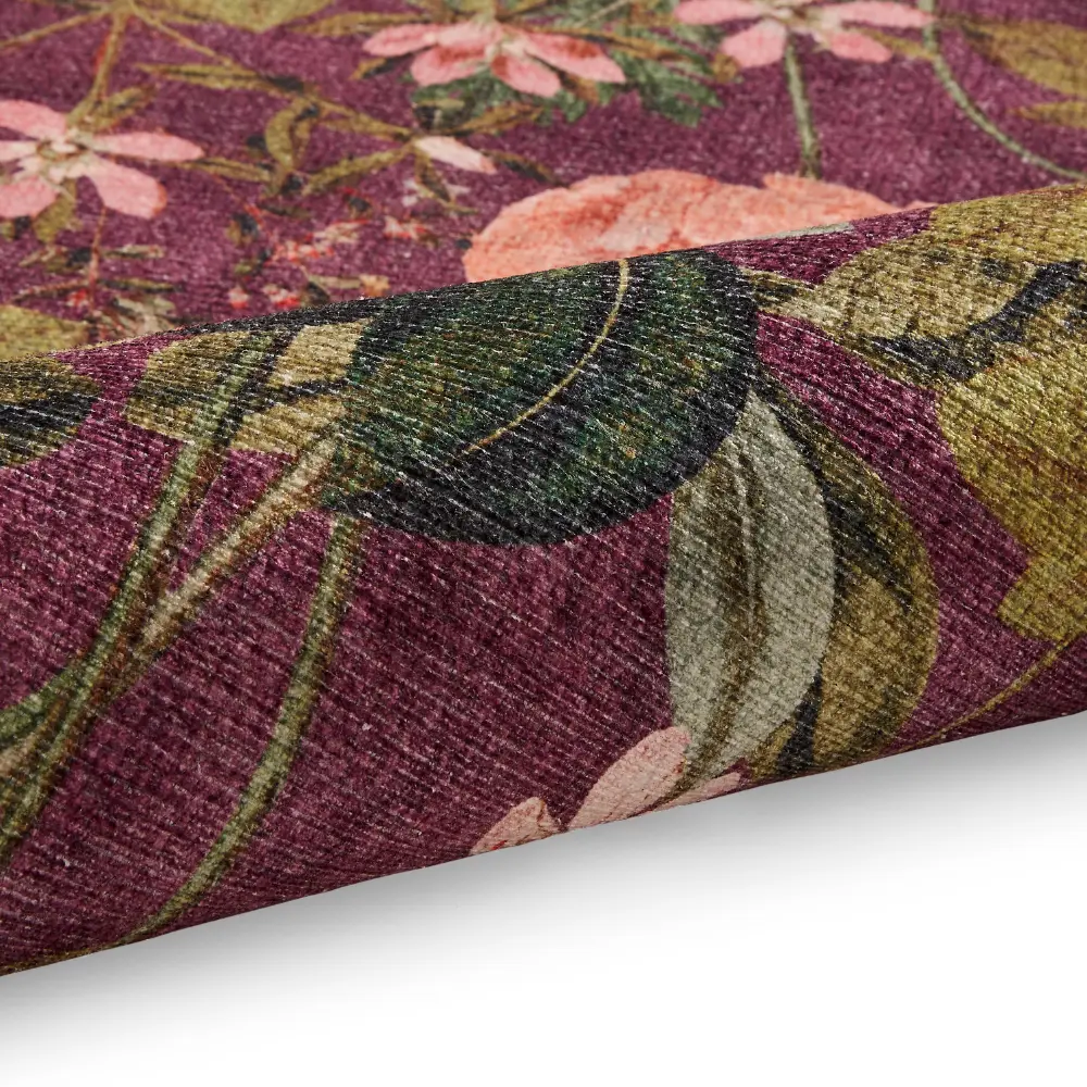 Clarke & Clarke Passiflora Mulberry Washable - Image 8