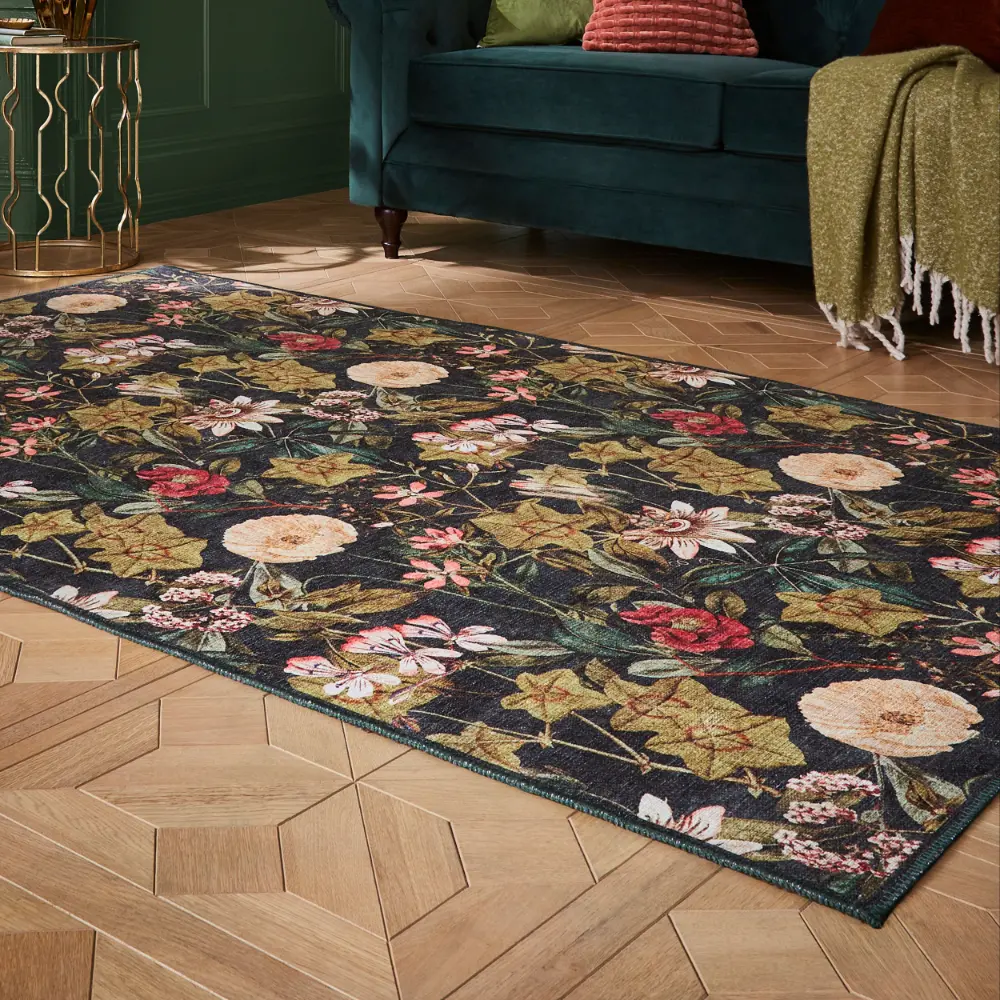 Clarke & Clarke Passiflora Noir Washable - Image 3