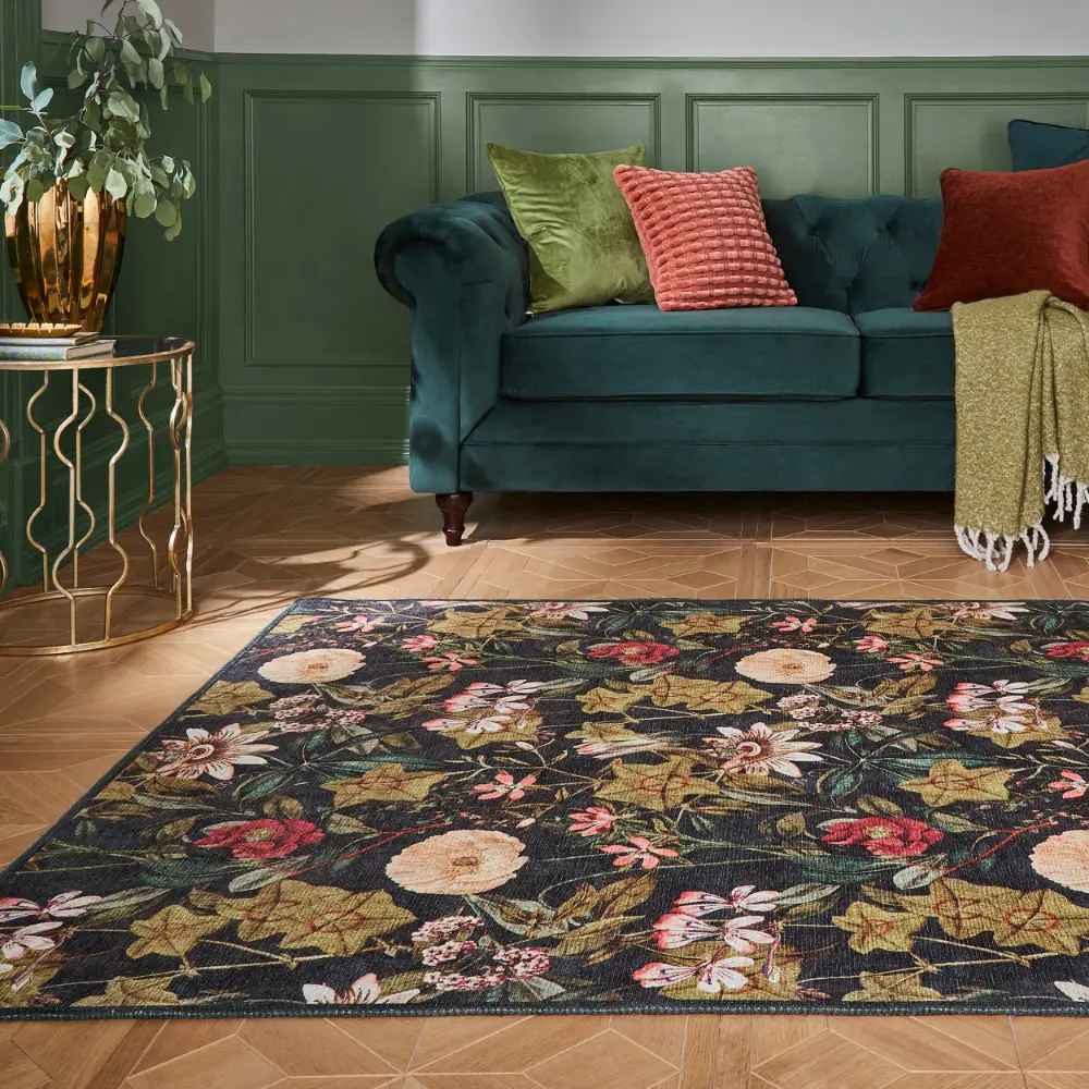Clarke & Clarke Passiflora Noir Washable - Image 6
