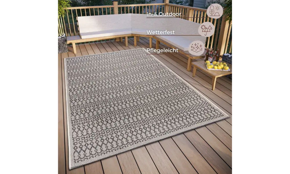 Clyde 105913 Beige Grey Indoor / Outdoor - Image 2