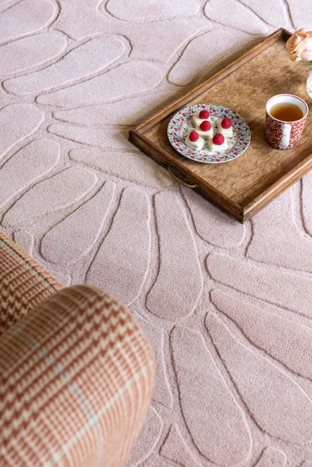 Coleby Petals Laura Ashley Chalk Pink 078802 Rug - Image 3