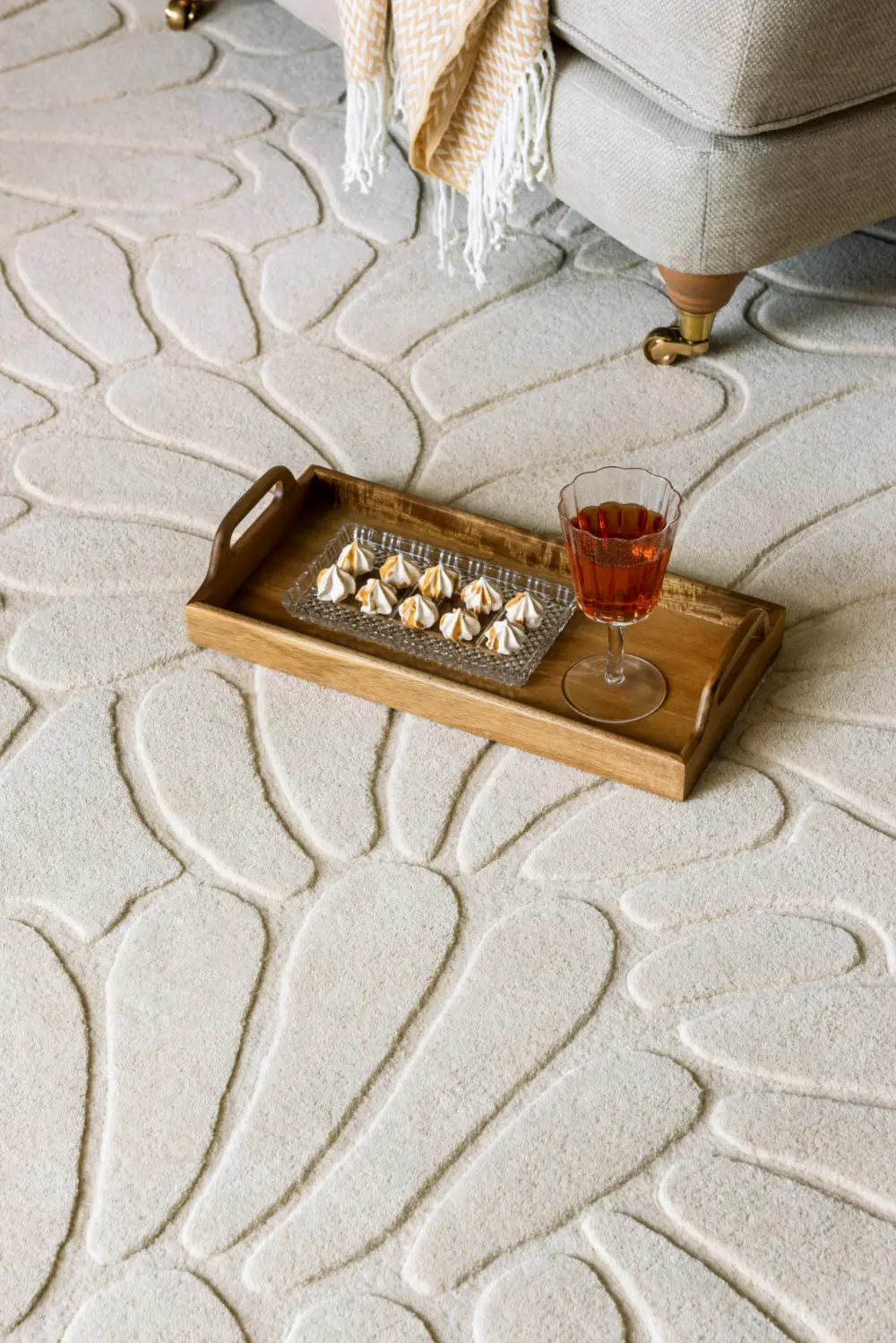 Coleby Petals Laura Ashley Ivory Cream 078809 Rug - Image 3