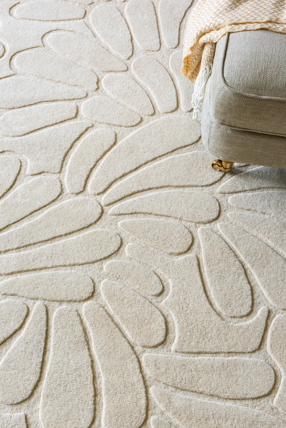 Coleby Petals Laura Ashley Ivory Cream 078809 Rug - Image 4