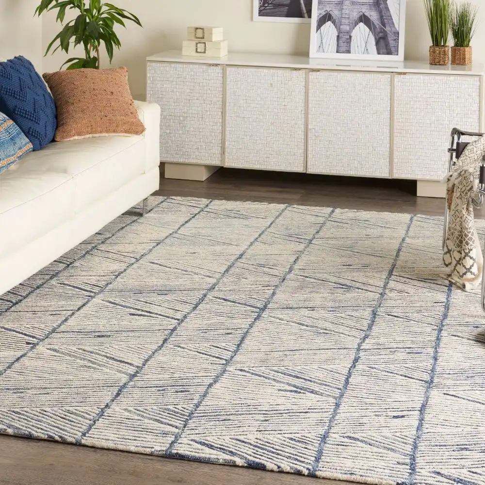 Colorado CLR01 White Blue Rug
