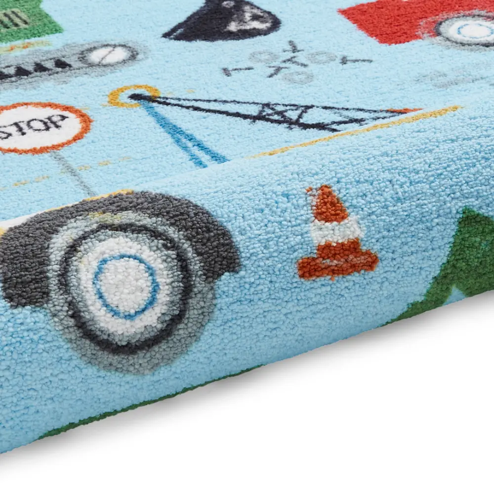 Catherine Lansfield Construction Blue - Washable - Image 8