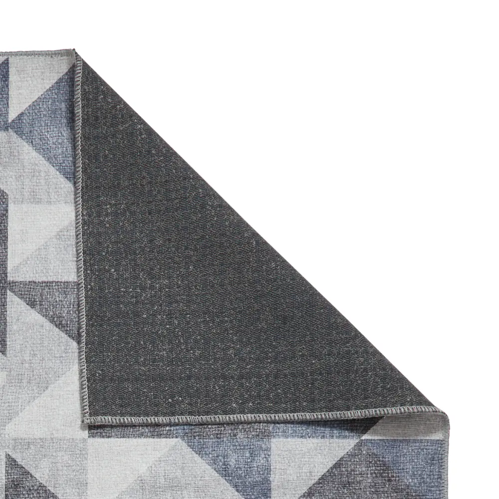 Coral H1057 Blue/Grey Modern Washable Rug - Image 11