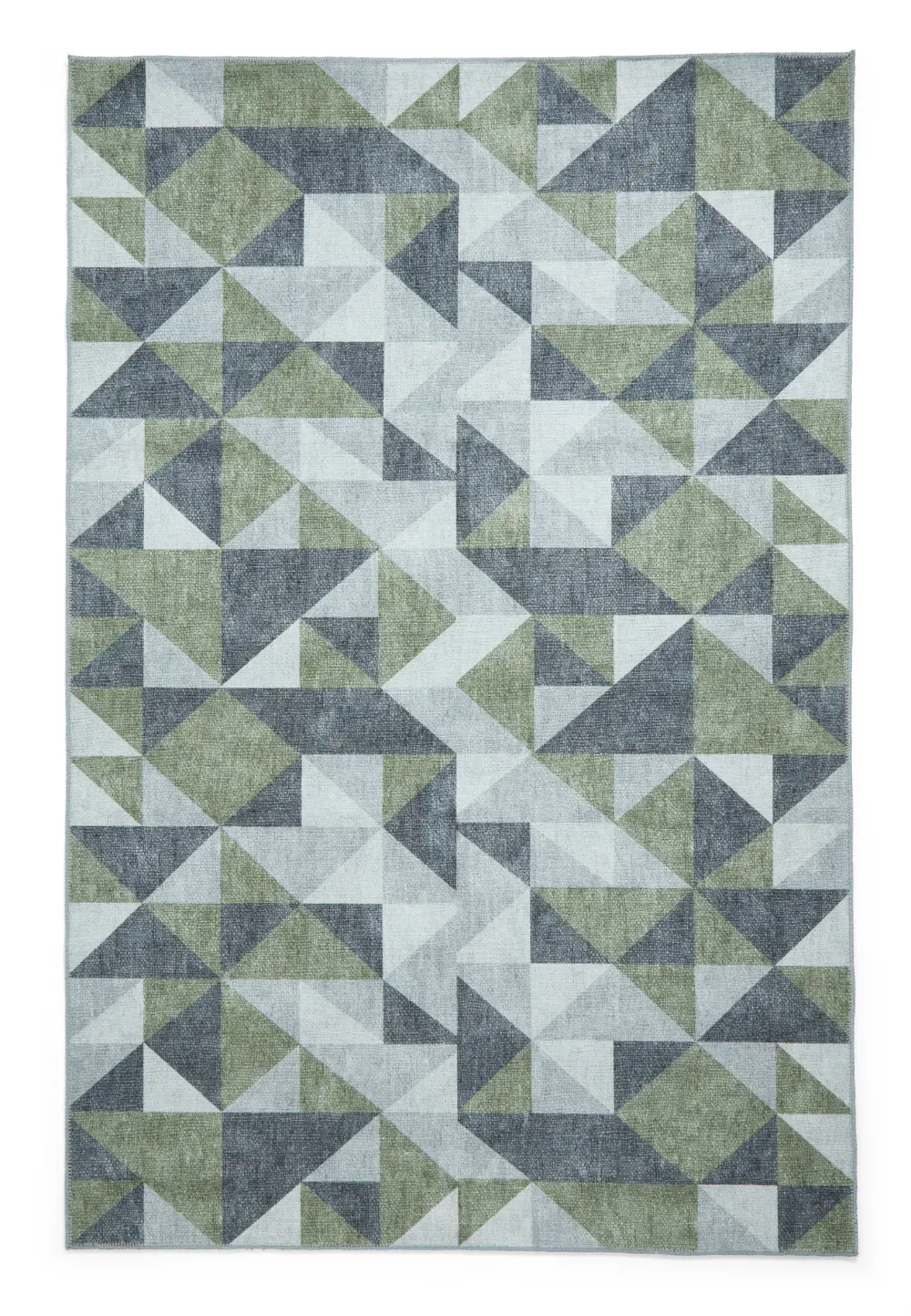 Coral H1057 Green/Grey Modern Washable Rug - Image 9