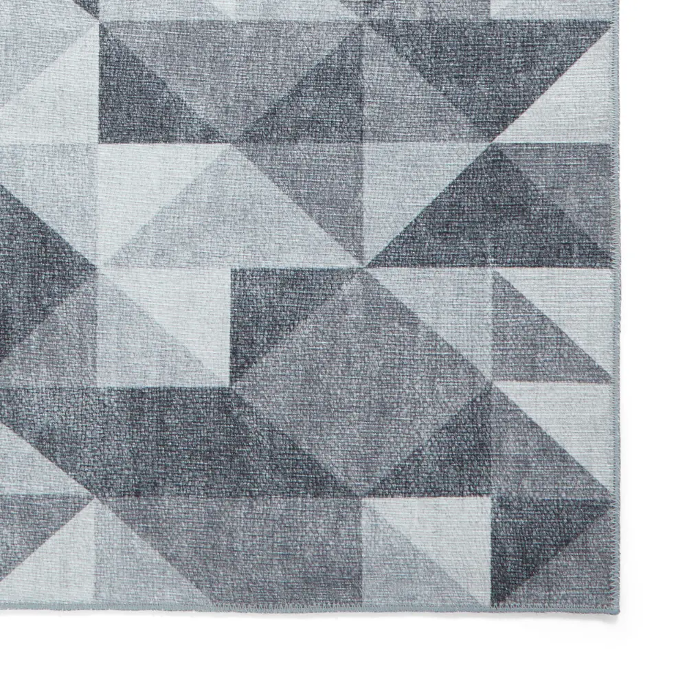 Coral H1057 Grey Modern Washable Rug - Image 11