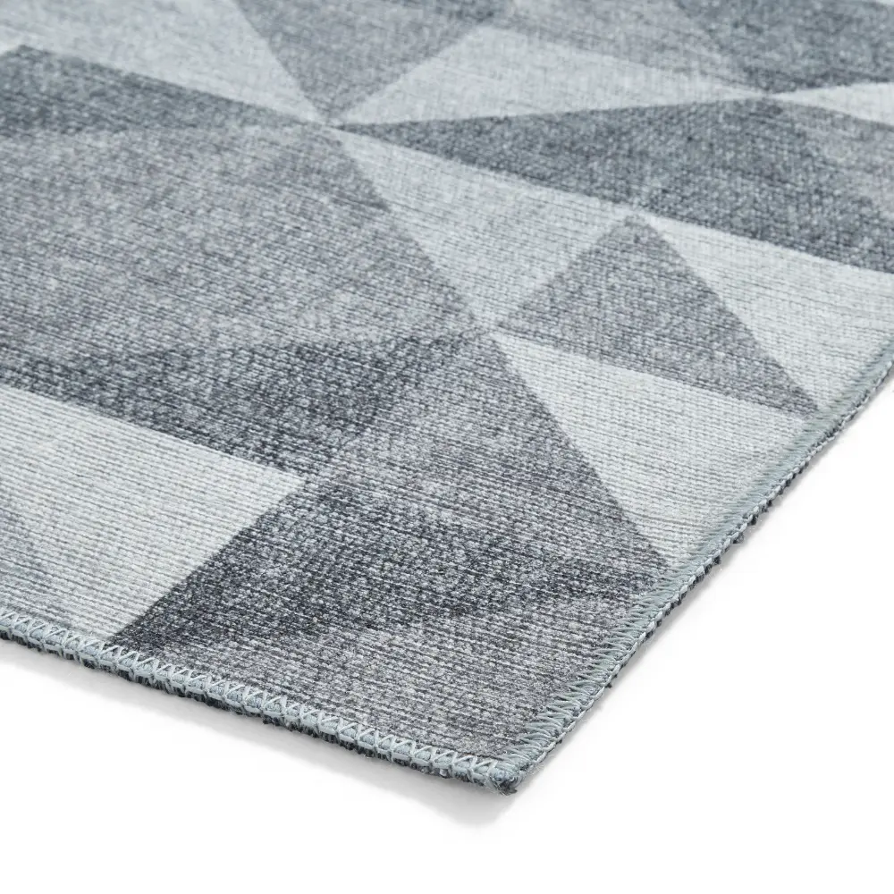 Coral H1057 Grey Modern Washable Rug - Image 5
