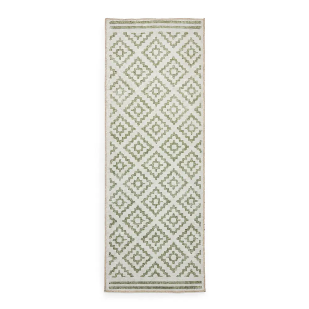 Coral H1058 Green Modern Washable Rug - Image 11