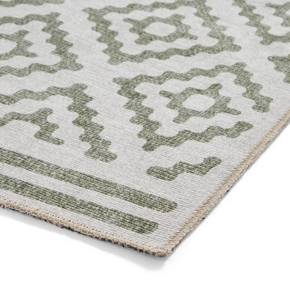 Coral H1058 Green Modern Washable Rug - Image 6