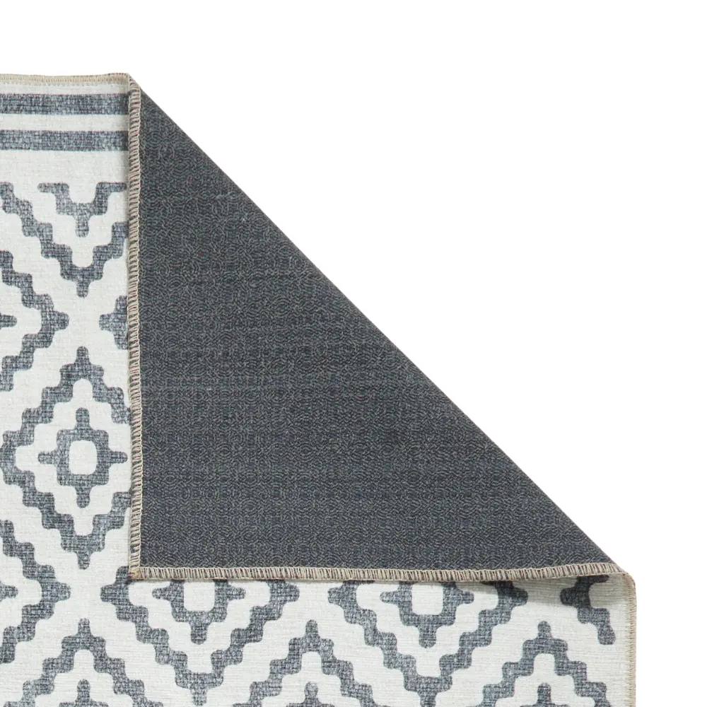 Coral H1058 Grey Modern Washable Rug - Image 10