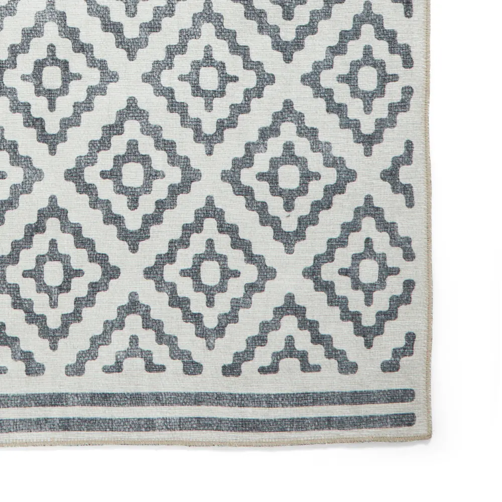 Coral H1058 Grey Modern Washable Rug - Image 4