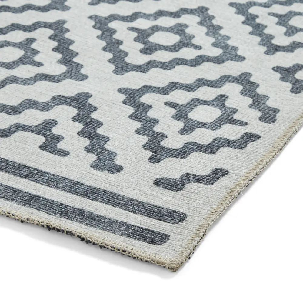 Coral H1058 Grey Modern Washable Rug - Image 6