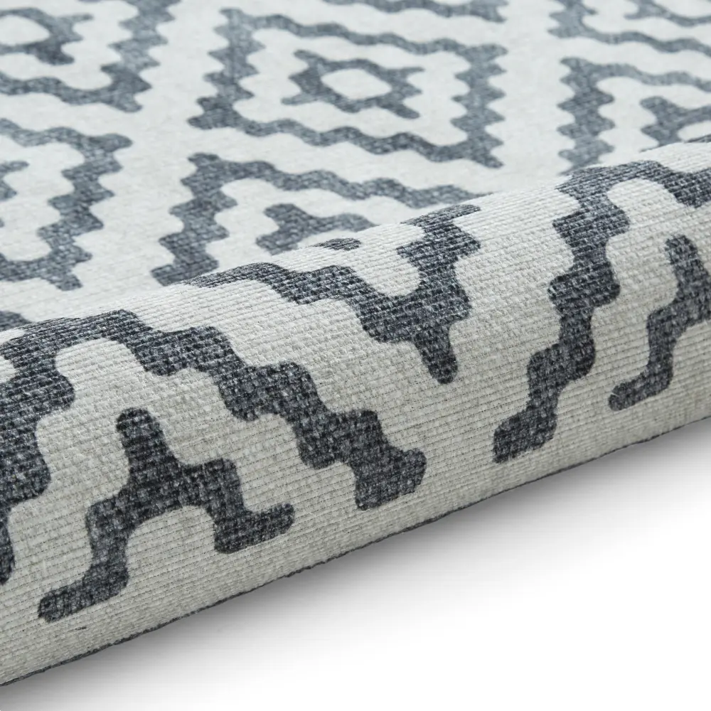 Coral H1058 Grey Modern Washable Rug - Image 8