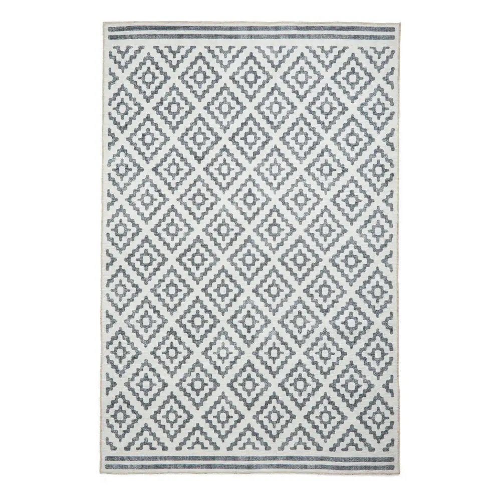 Coral H1058 Grey Modern Washable Rug - Image 9