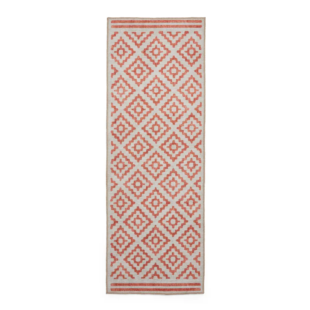 Coral H1058 Orange Modern Washable Rug - Image 4
