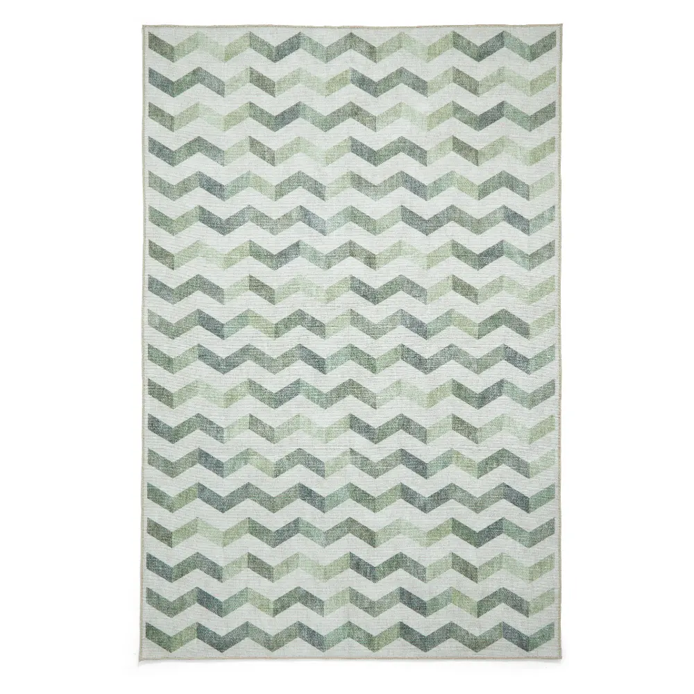 Coral H1059 Green Modern Washable Rug - Image 10