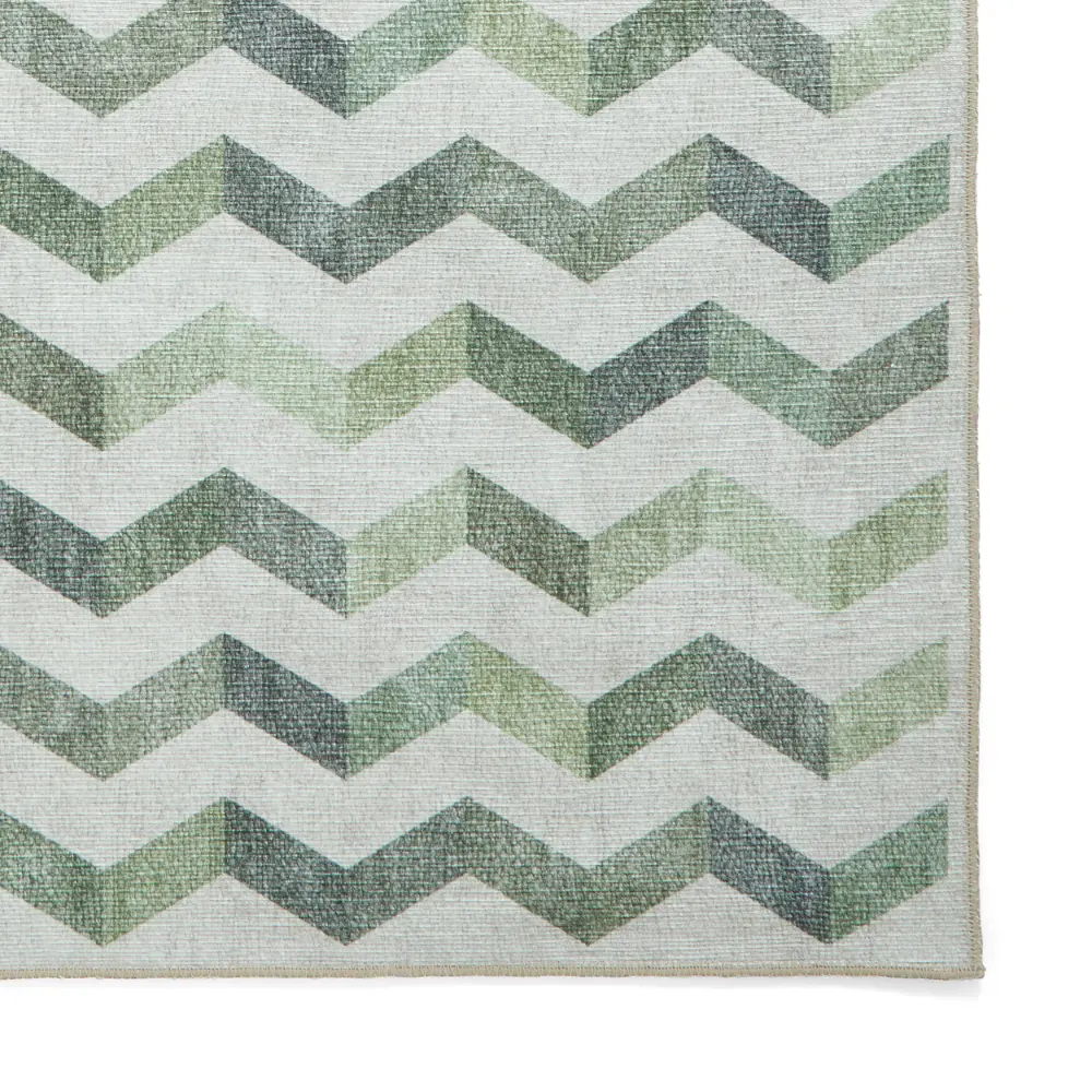 Coral H1059 Green Modern Washable Rug - Image 8