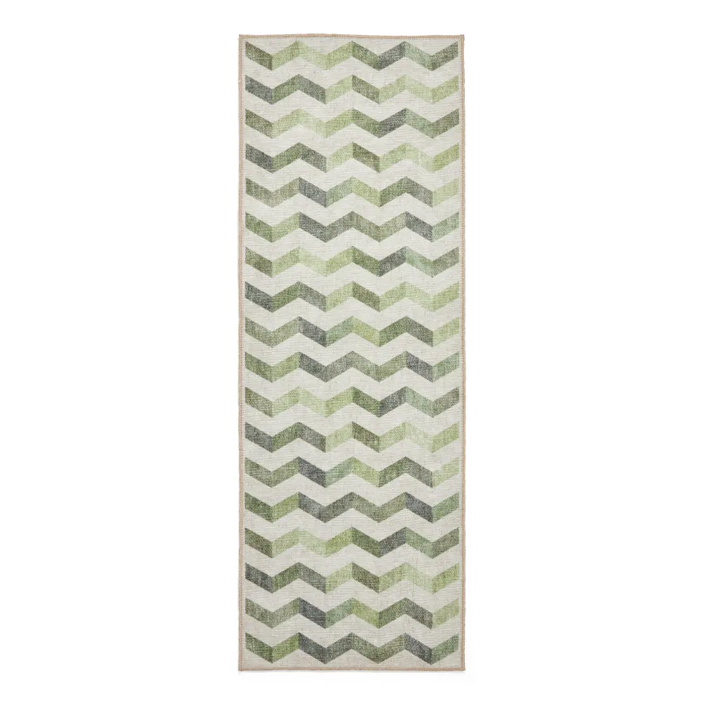 Coral H1059 Green Modern Washable Rug - Image 9