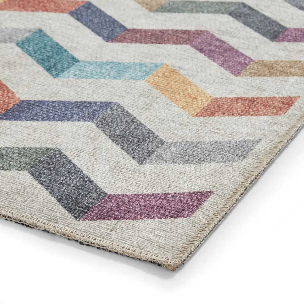 Coral H1059 Multi Modern Washable Rug - Image 5
