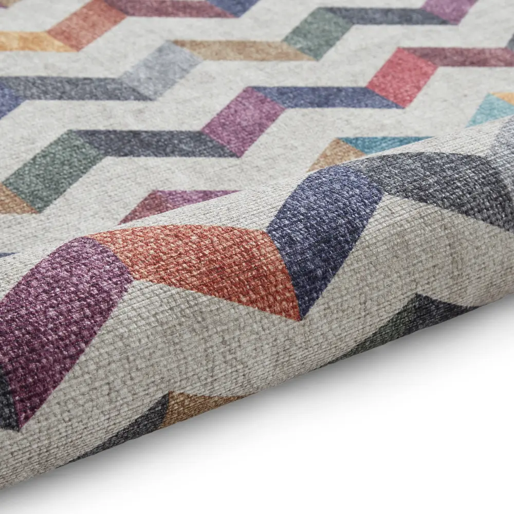 Coral H1059 Multi Modern Washable Rug - Image 8