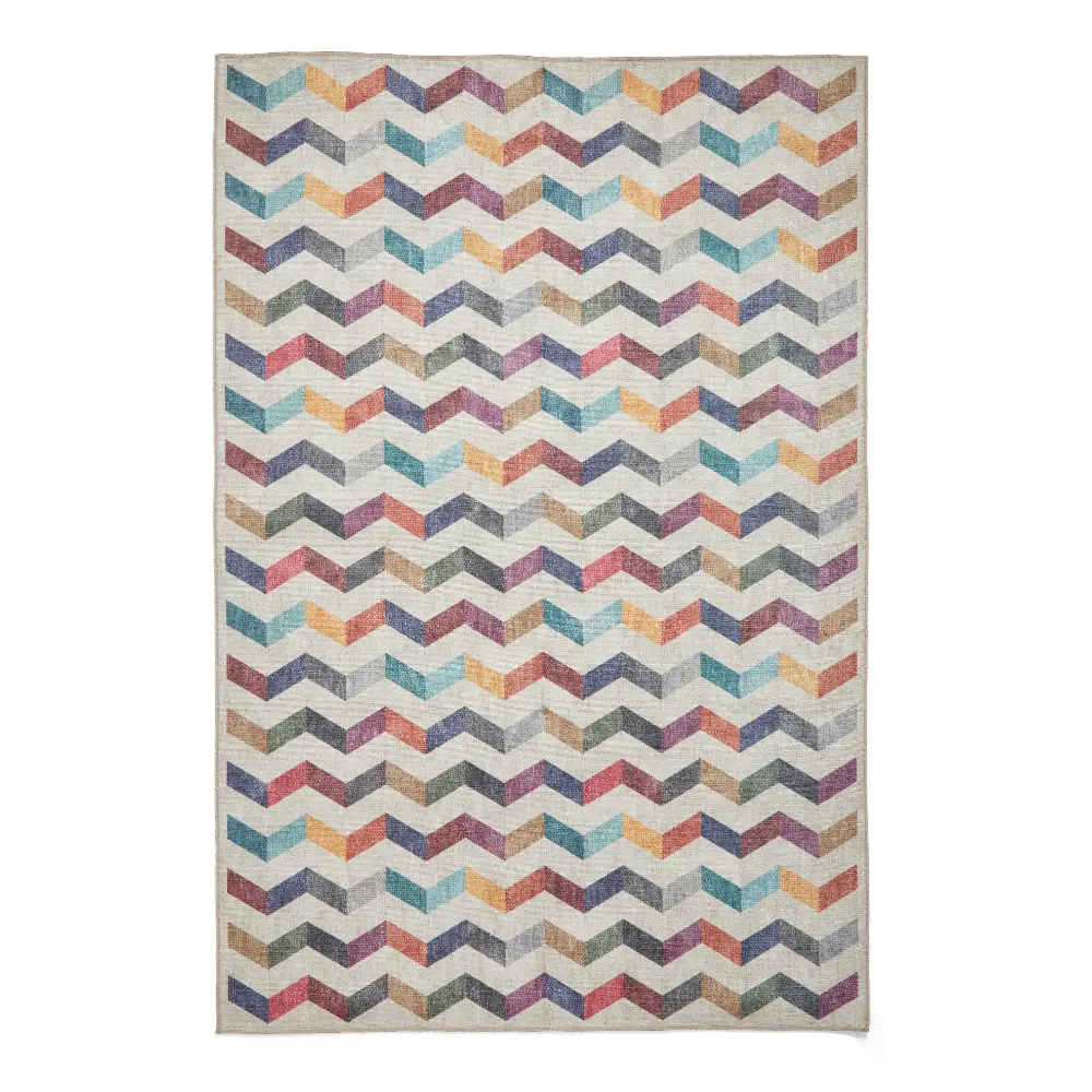 Coral H1059 Multi Modern Washable Rug - Image 9