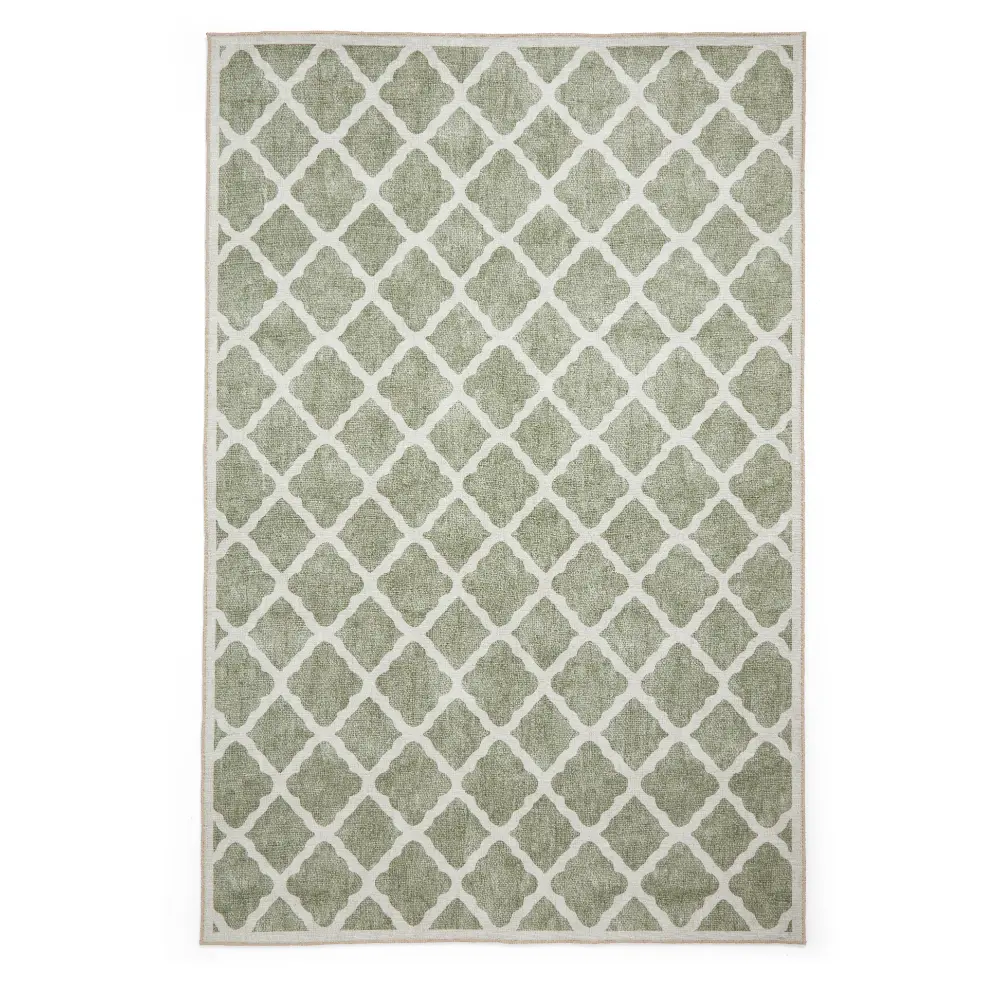 Coral H1063 Green Modern Washable Rug - Image 10