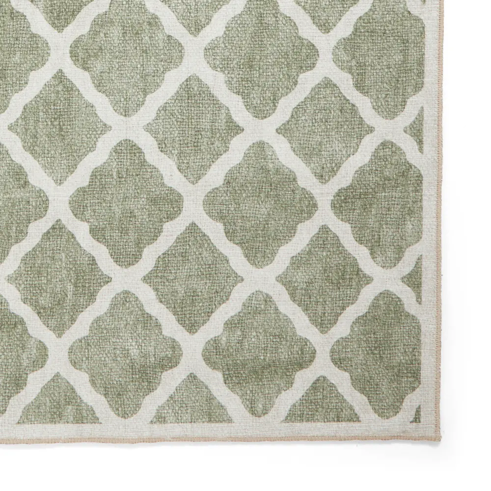 Coral H1063 Green Modern Washable Rug - Image 11