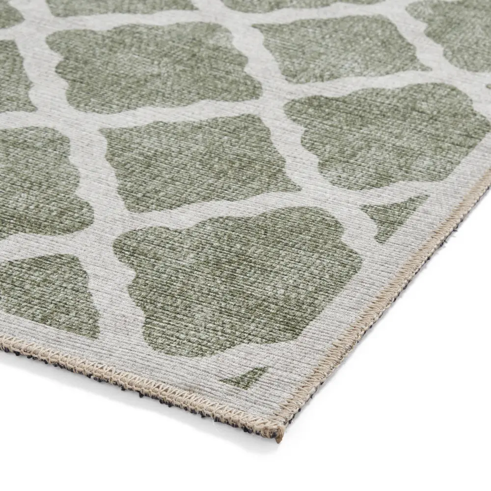 Coral H1063 Green Modern Washable Rug - Image 5