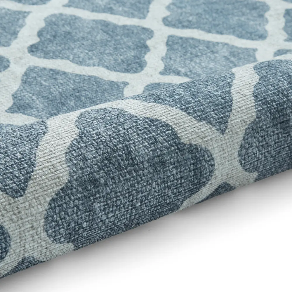 Coral H1063 Grey Modern Washable Rug - Image 5