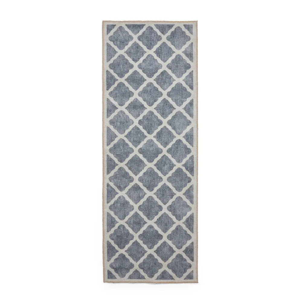 Coral H1063 Grey Modern Washable Rug - Image 6