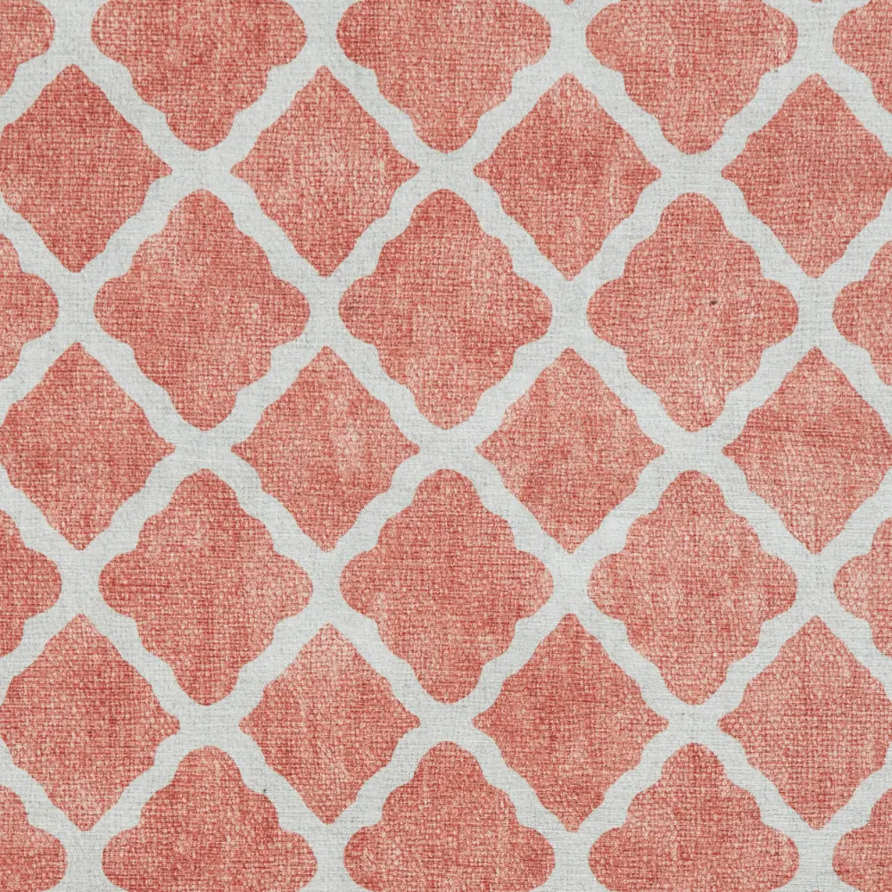 Coral H1063 Orange Modern Washable Rug - Image 5