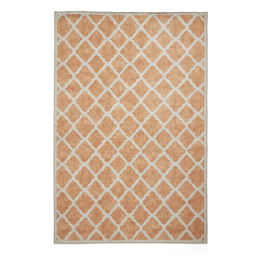 Coral H1063 Yellow Modern Washable Rug - Image 6