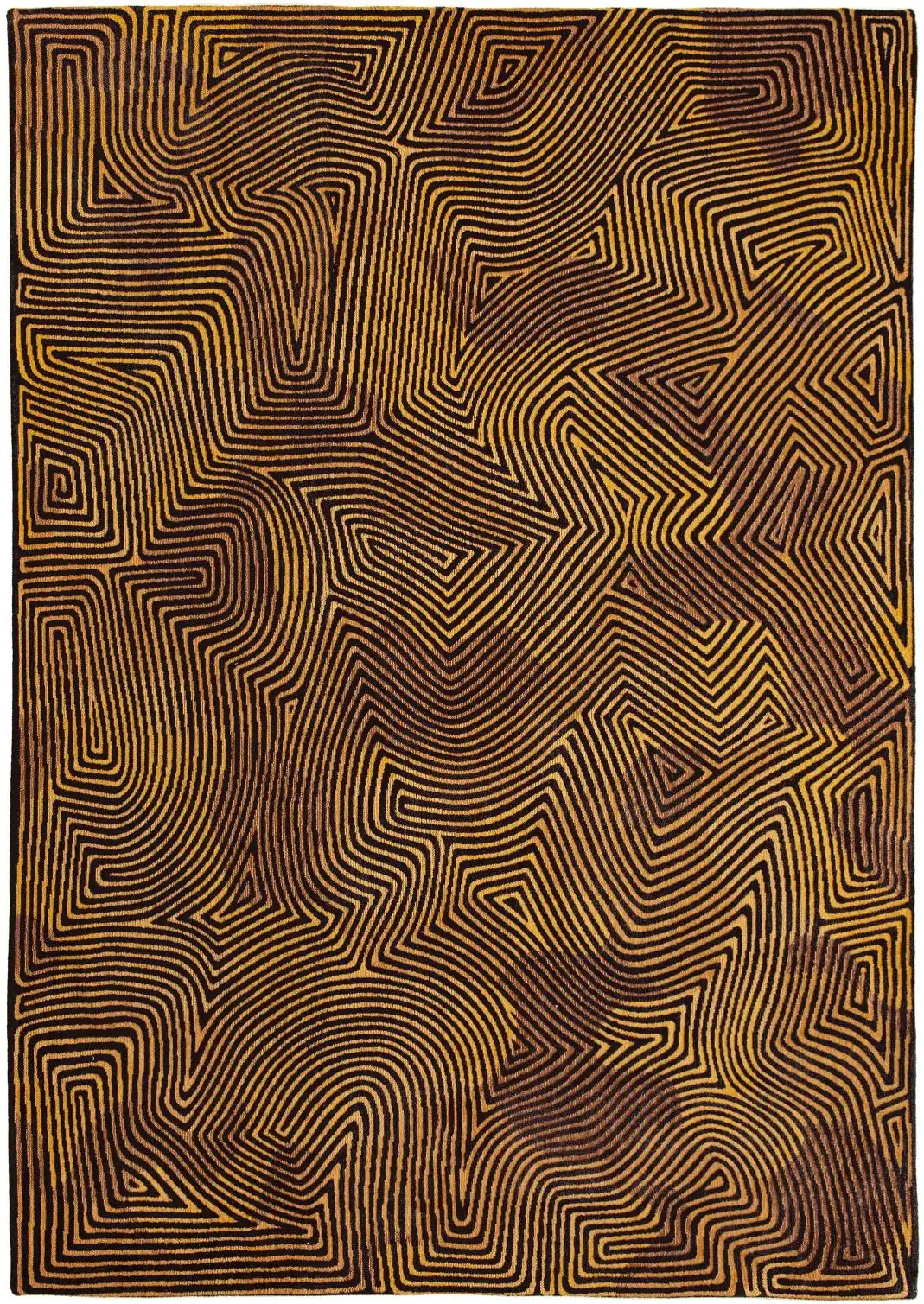 Coral Meditation 9227 Black Gold Washable Rug - Image 2