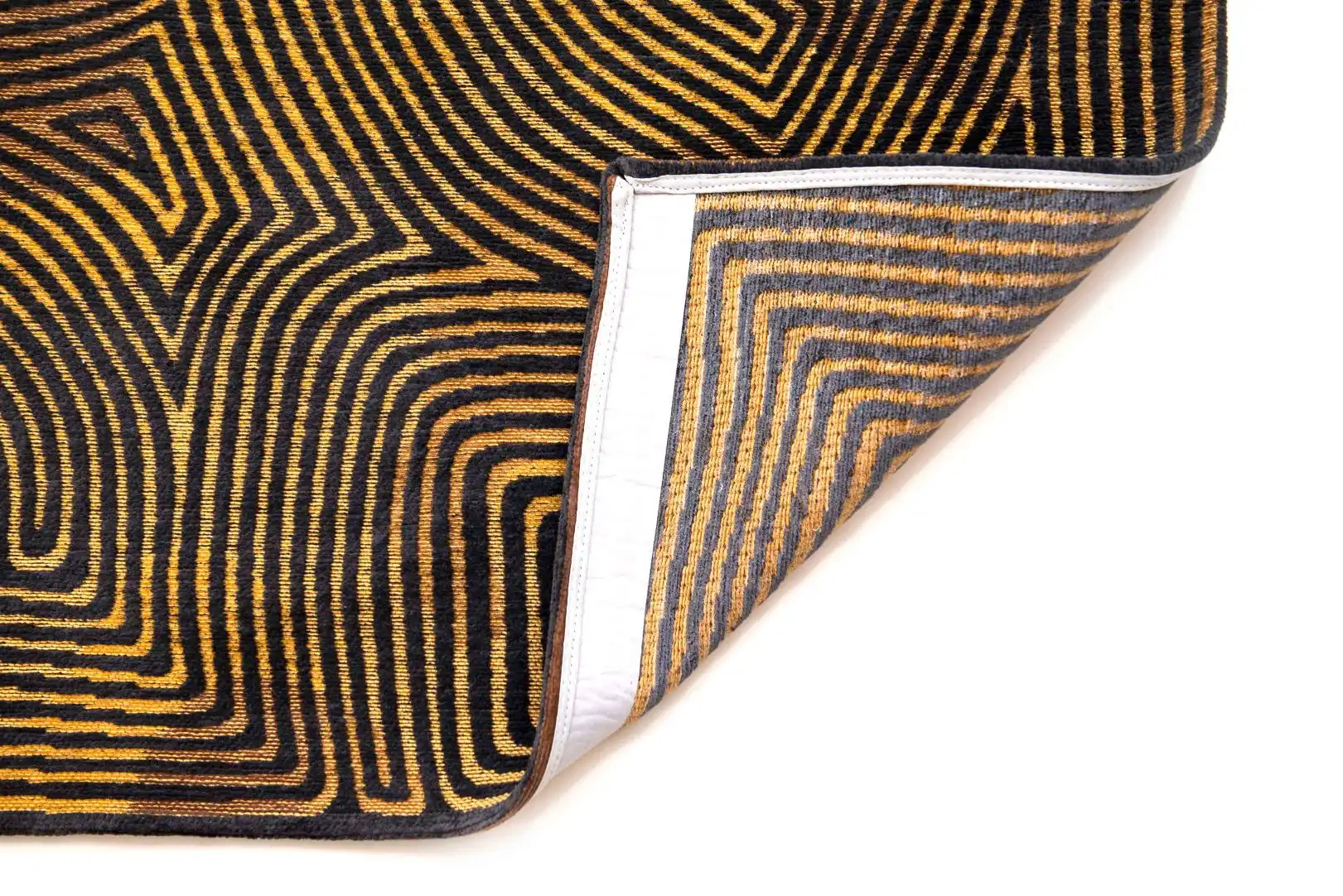 Coral Meditation 9227 Black Gold Washable Rug - Image 4