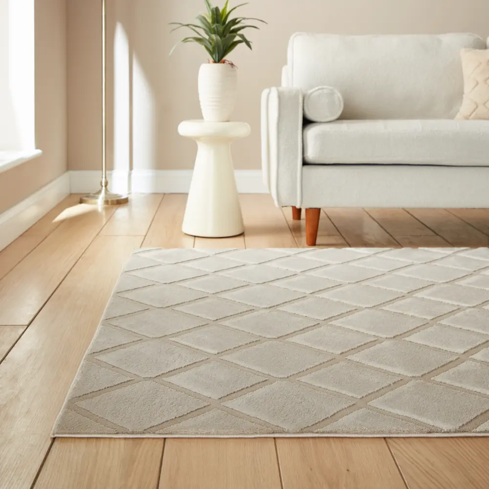 Catherine Lansfield Cosy Diamond Natural - Washable