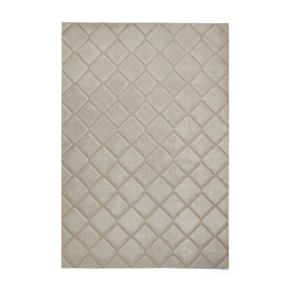 Catherine Lansfield Cosy Diamond Natural - Washable - Image 3