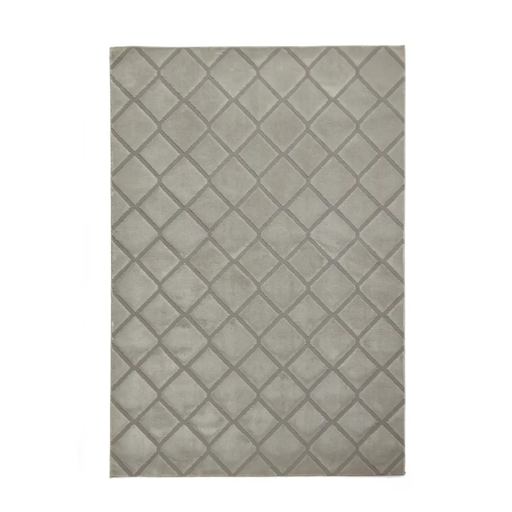 Catherine Lansfield Cosy Diamond Silver - Washable - Image 7