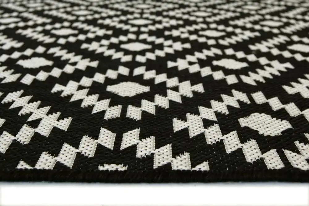 County Indoor Outdoor Genesis BLACK Rug - Image 5