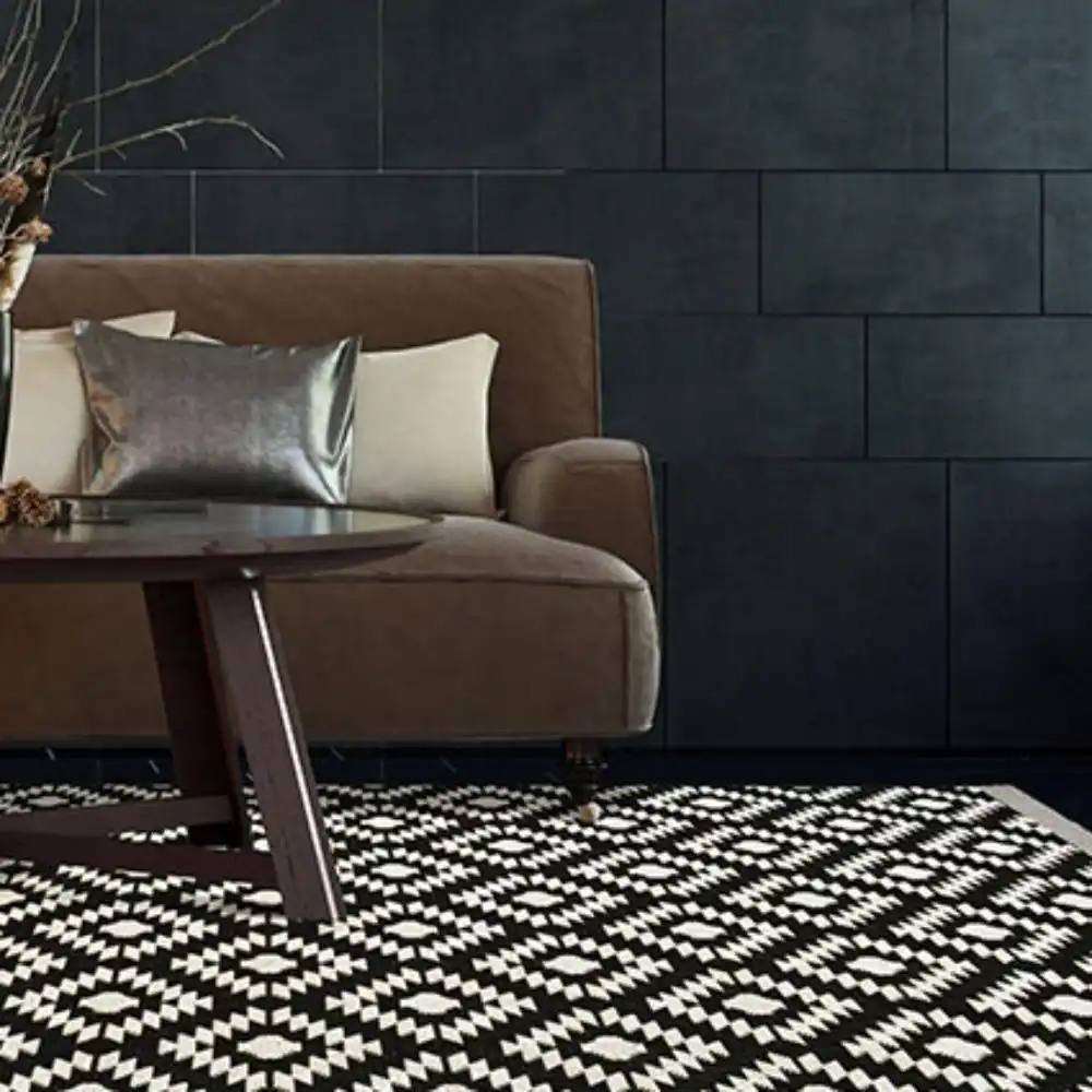 County Indoor Outdoor Genesis BLACK Rug - Image 7